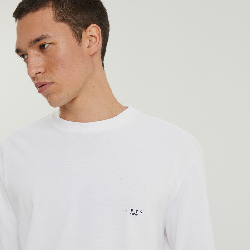1989 Studio Long-sleeved T-shirt With Embroidered Logo In White