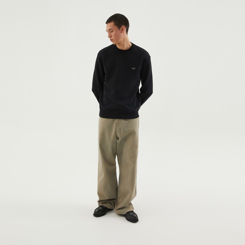 1989 Studio Logo Embroidered Crewneck Sweatshirt In Black