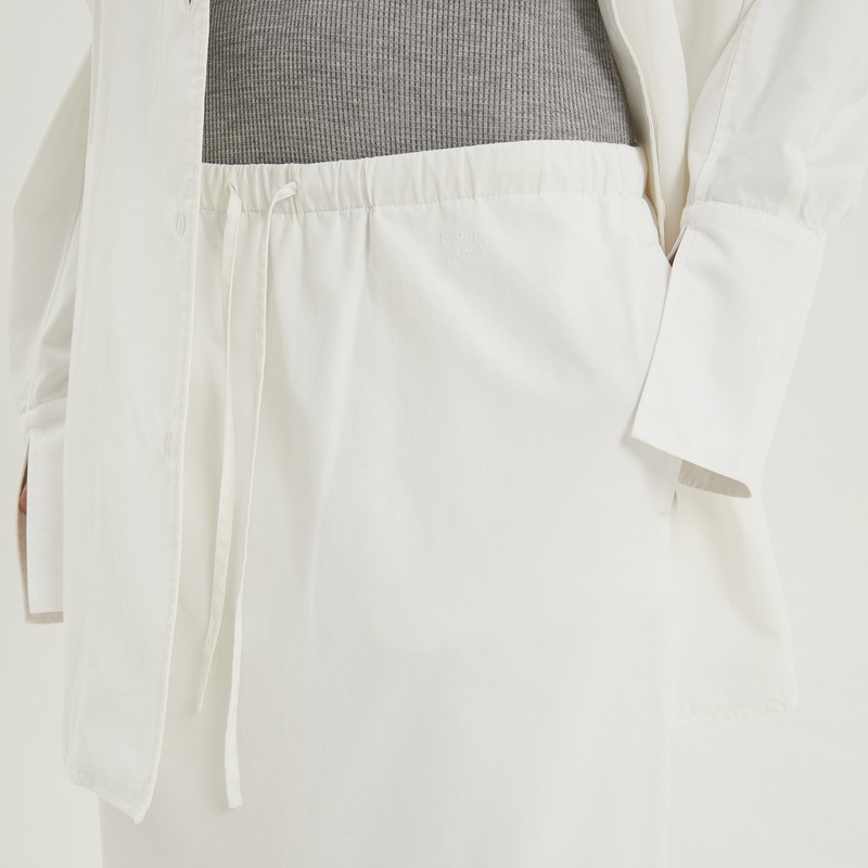 1989 Studio Long Asymmetric Skirt White In White