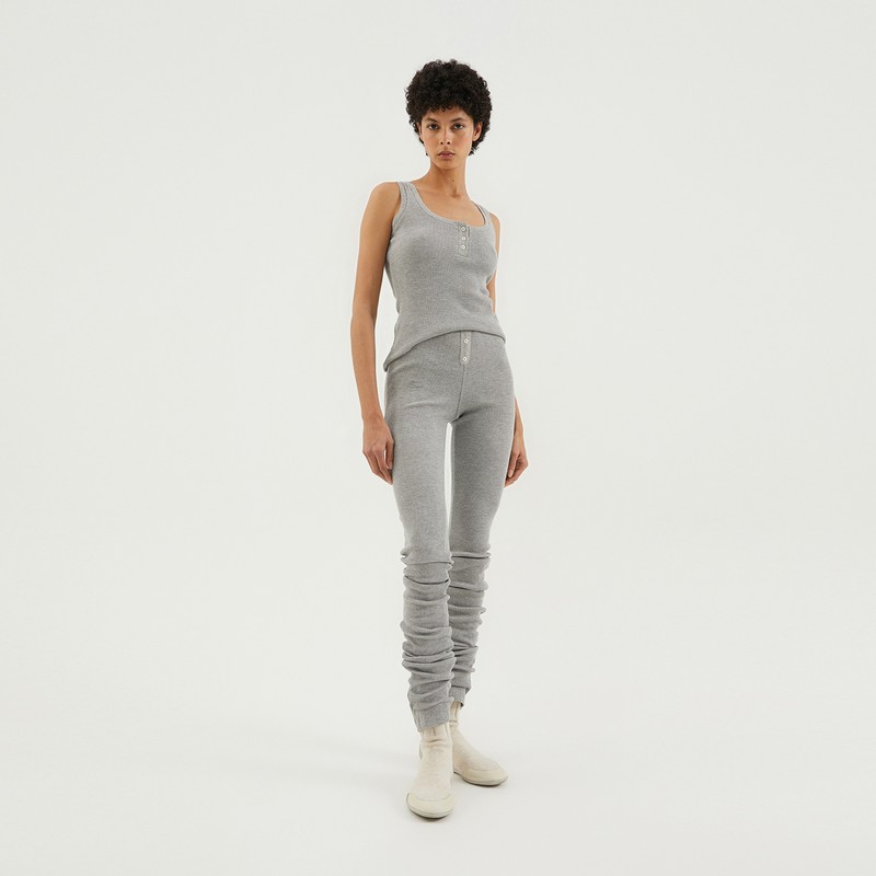 1989 Studio Waffle Ribbed Leggings In Grey