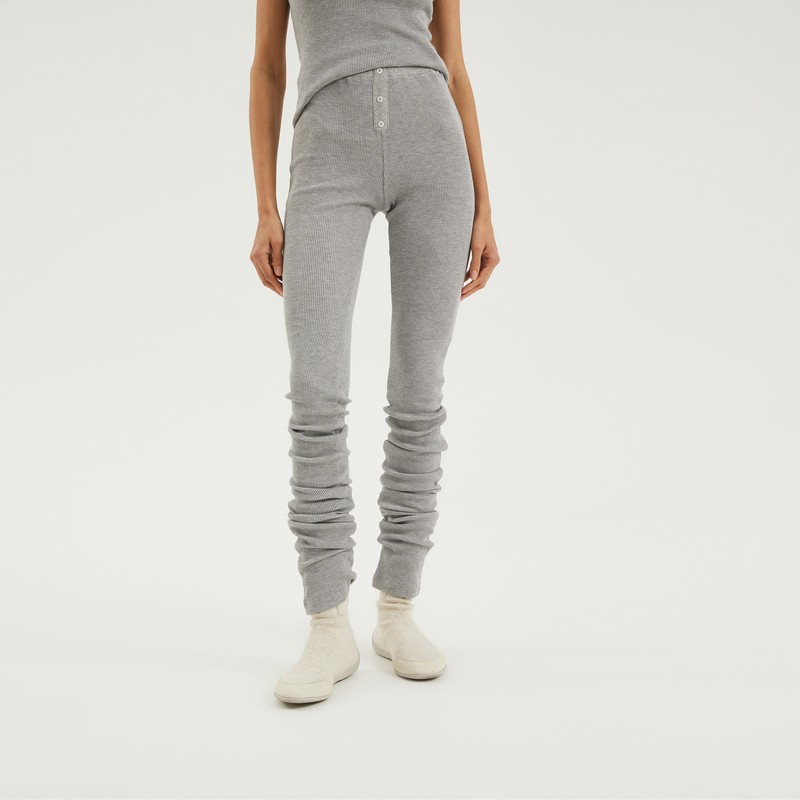1989 Studio Waffle Ribbed Leggings In Grey