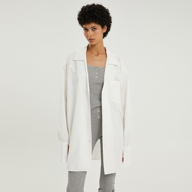 1989 Studio Shirt L/s Dress White In White