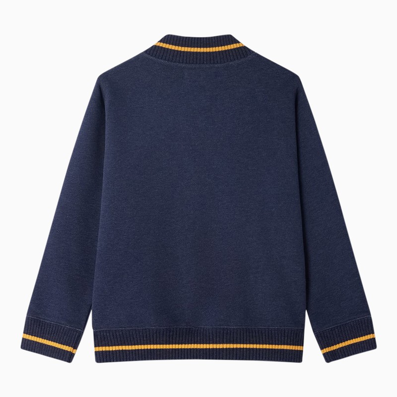 Bonpoint Christopher Dark Blue Cotton Jacket In Blue