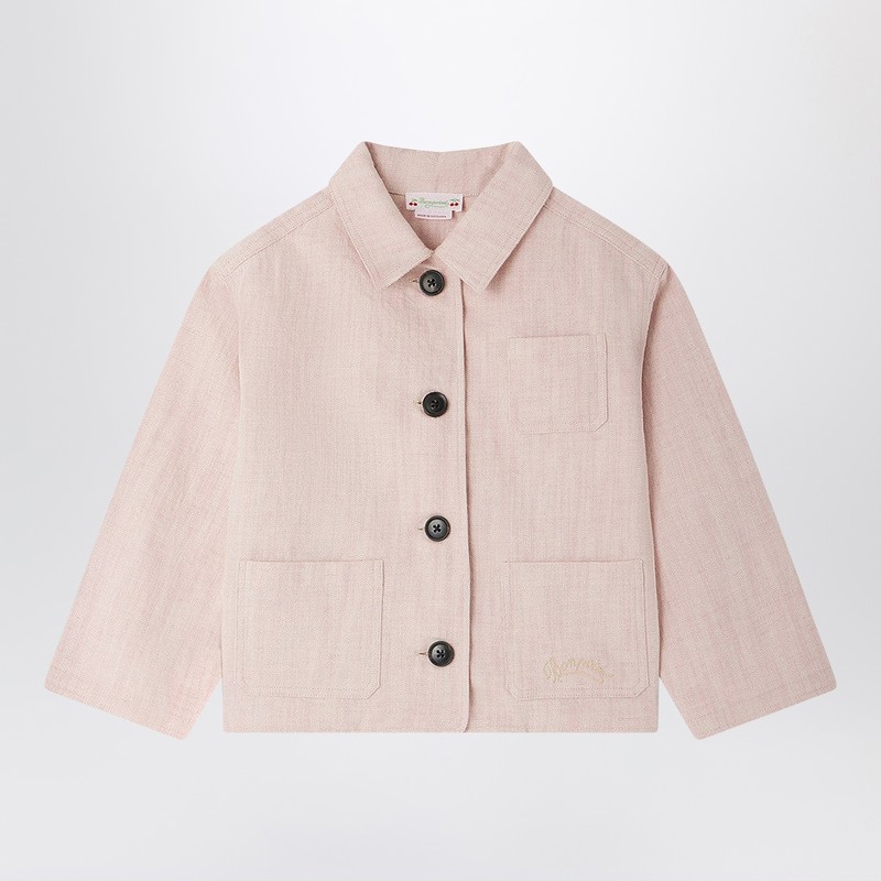 Edith jacket pink in linen blend