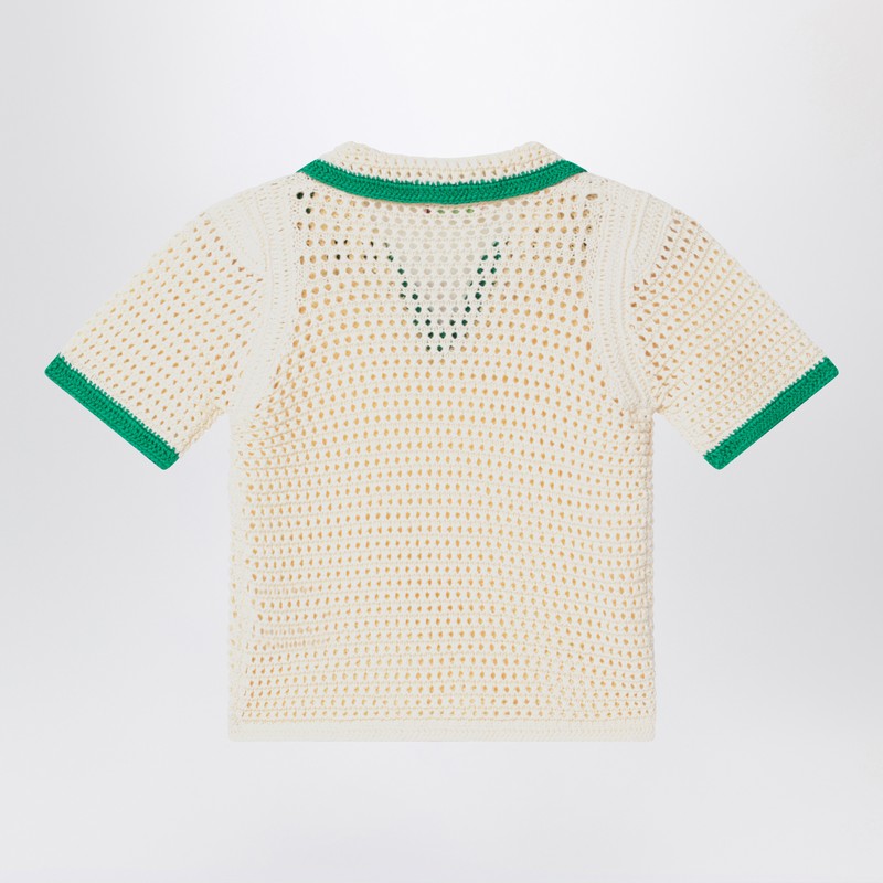 Bonpoint Elanita Sweater In Ivory/green In Beige