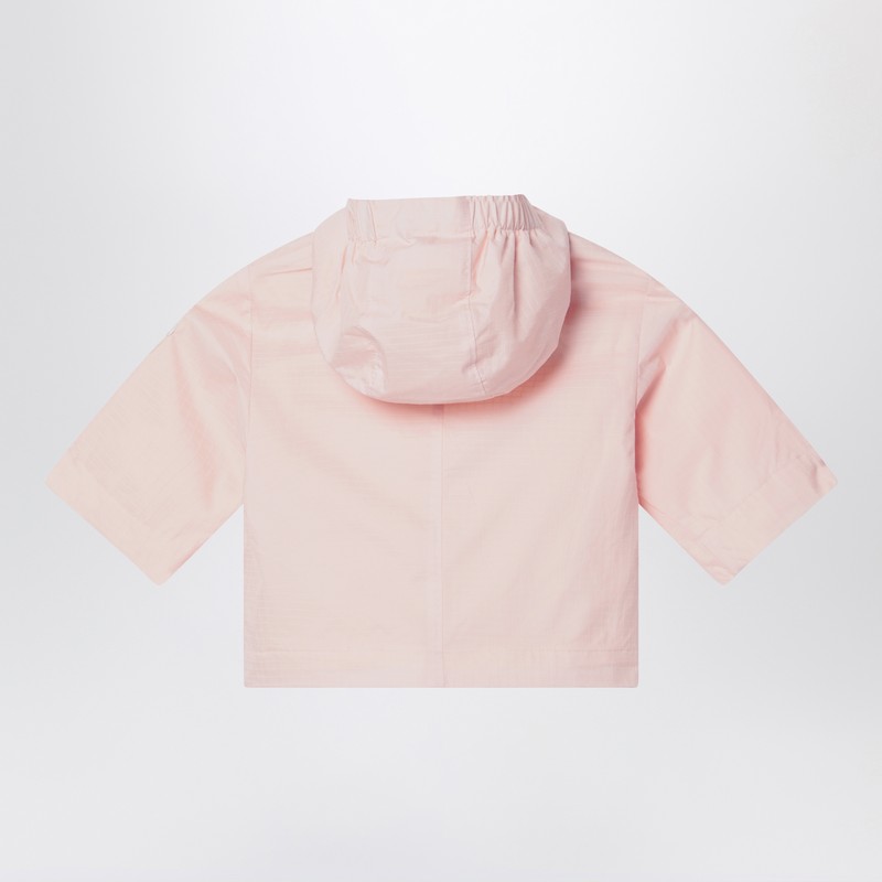 Bonpoint Pink Hooded Jacket In Nylon In Pink