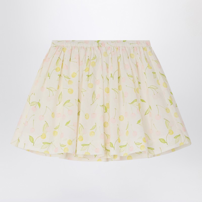 Suzon cotton skirt with pink print