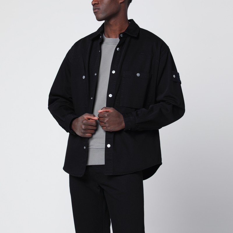 Black denim shirt