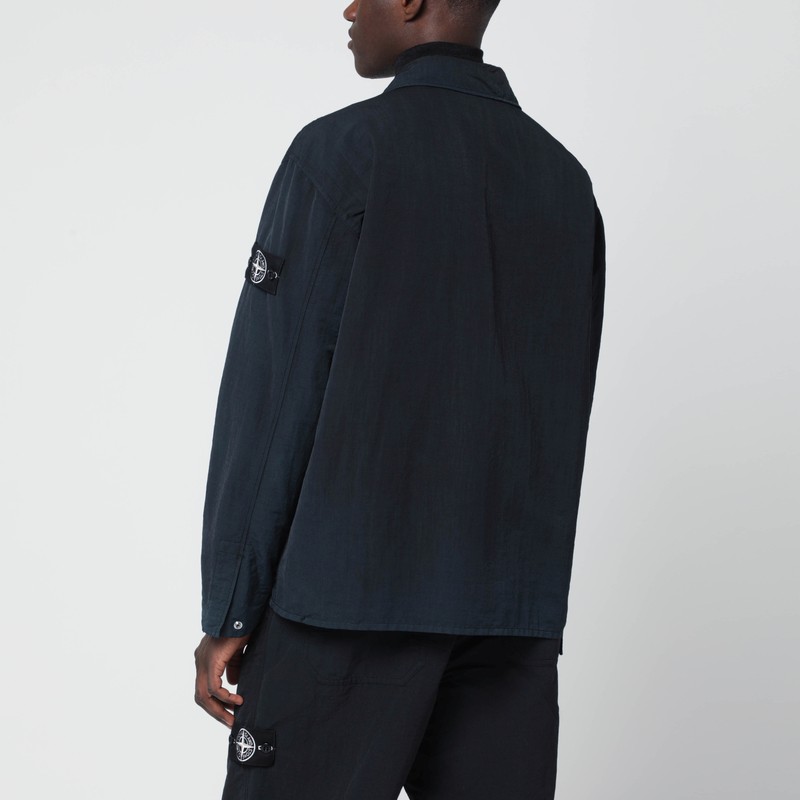 Stone Island Black Nylon Jacket In Black