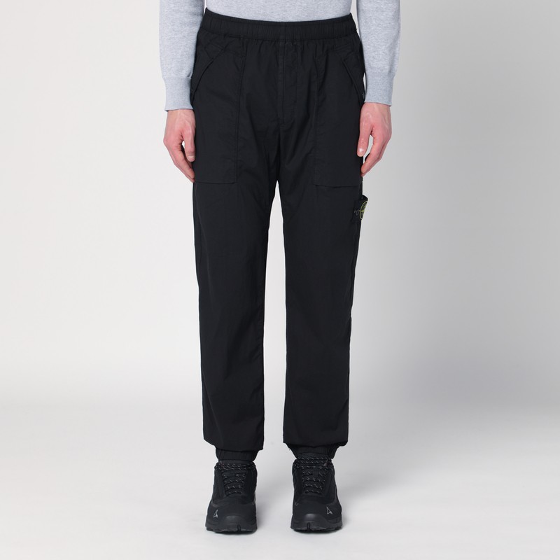 Black cotton jogging pants
