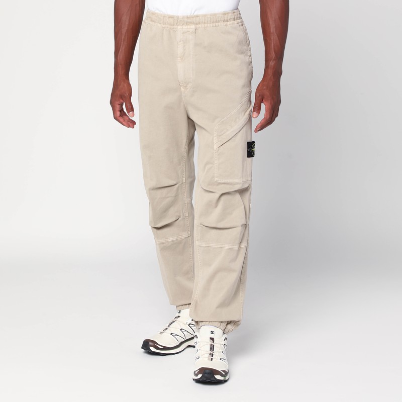 Stone Island Desert-coloured Trousers In Cotton In Neutral