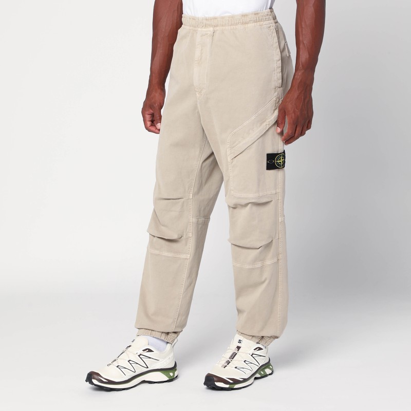 Stone Island Desert-coloured Trousers In Cotton In Neutral