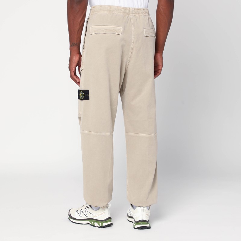 Stone Island Desert-coloured Trousers In Cotton In Neutral