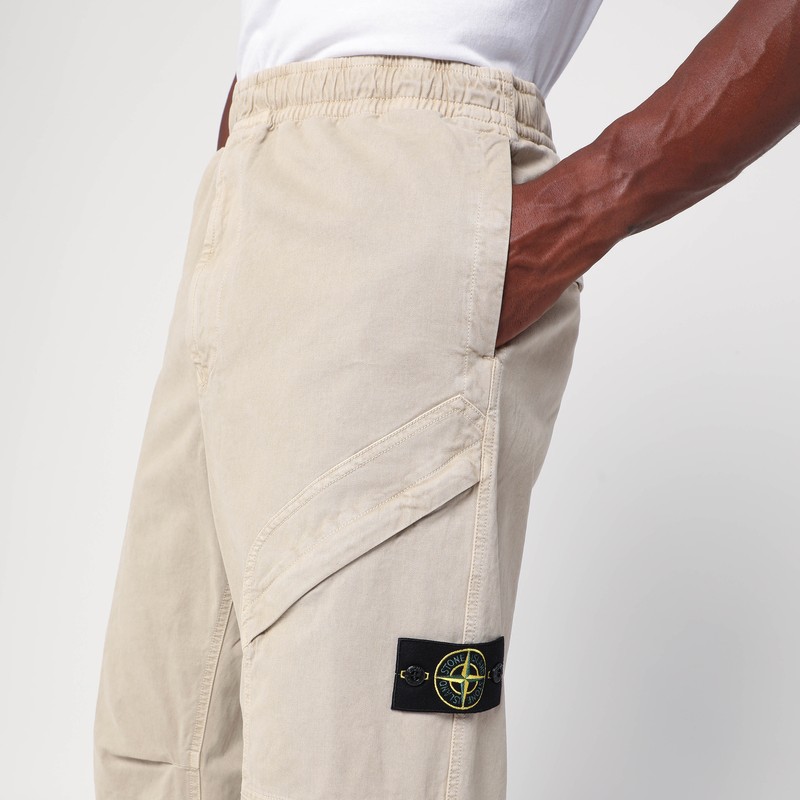 Stone Island Desert-coloured Trousers In Cotton In Neutral