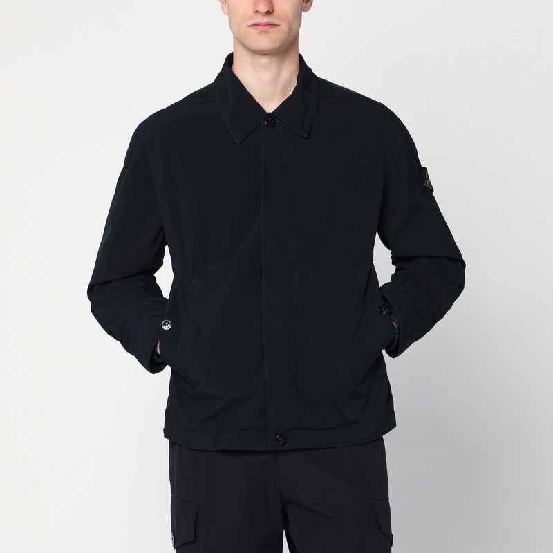 Navy blue overshirt jacket - Stone Island - Modalova