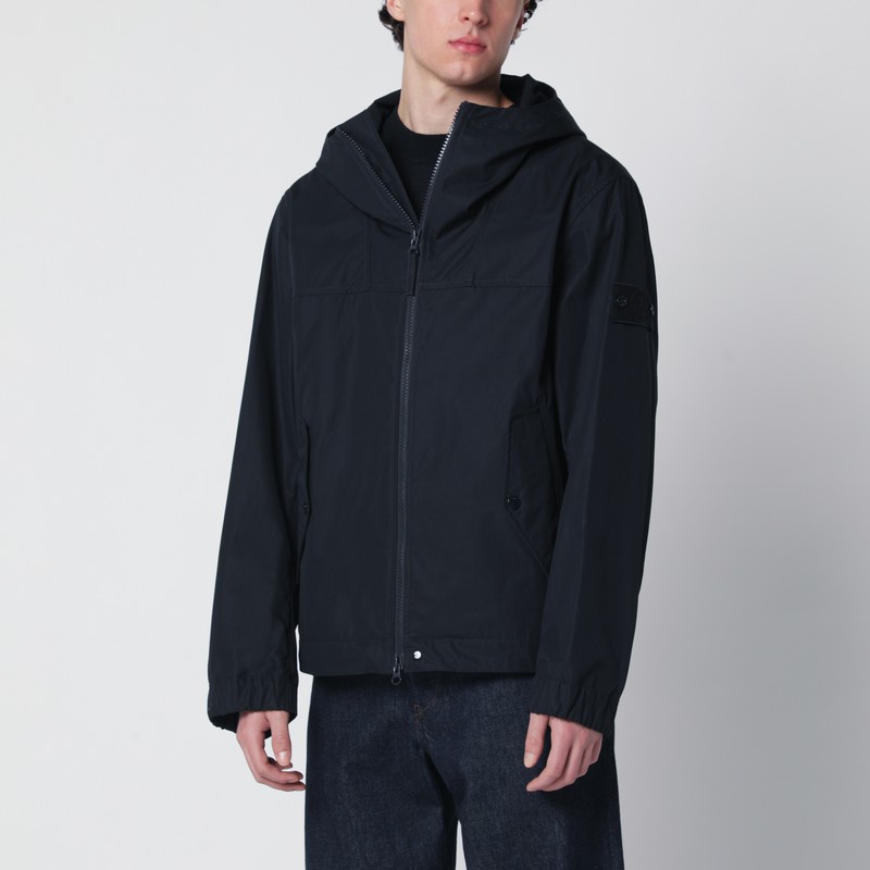 Navy blue cotton zip-up jacket