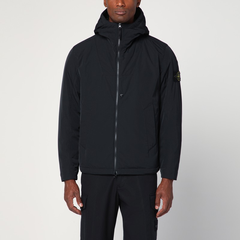 Padded black zip-up jacket - Stone Island - Modalova