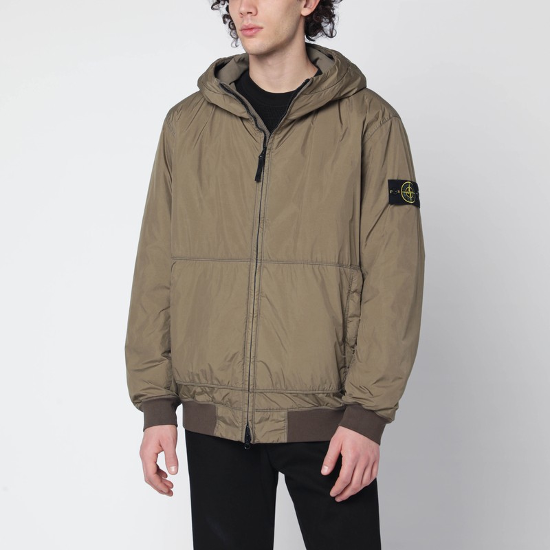 Military green lightweight nylon jacket