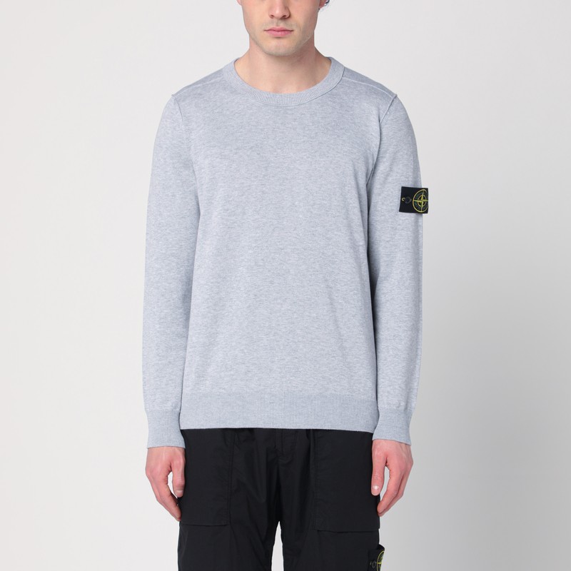 Stone Island Sweatshirt With Detachable Patch In Grey
