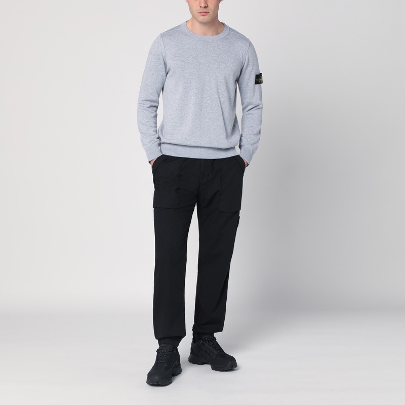 Stone Island Sweatshirt With Detachable Patch In Grey