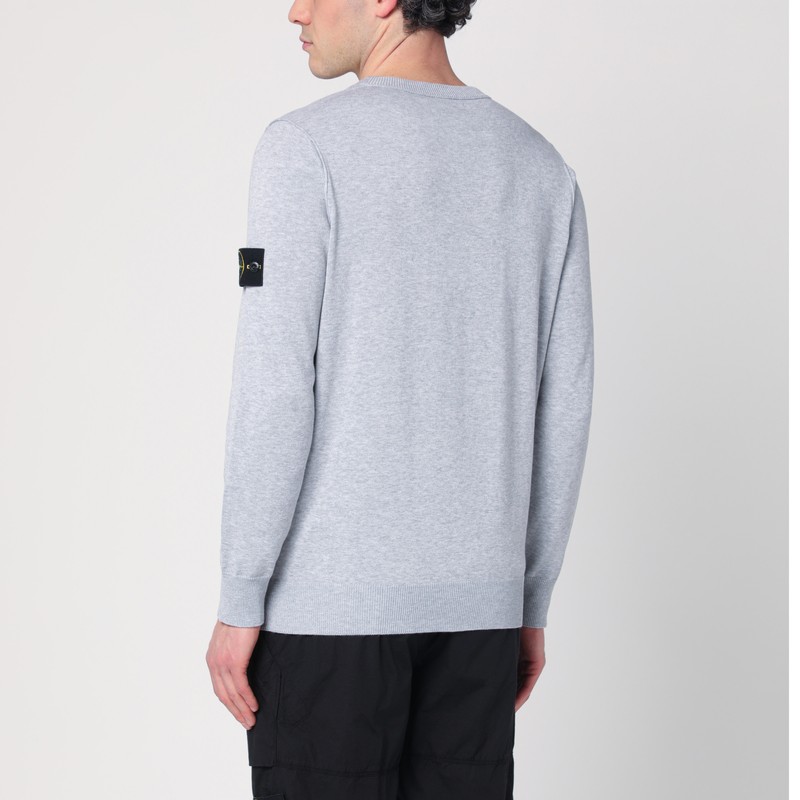 Stone Island Sweatshirt With Detachable Patch In Grey