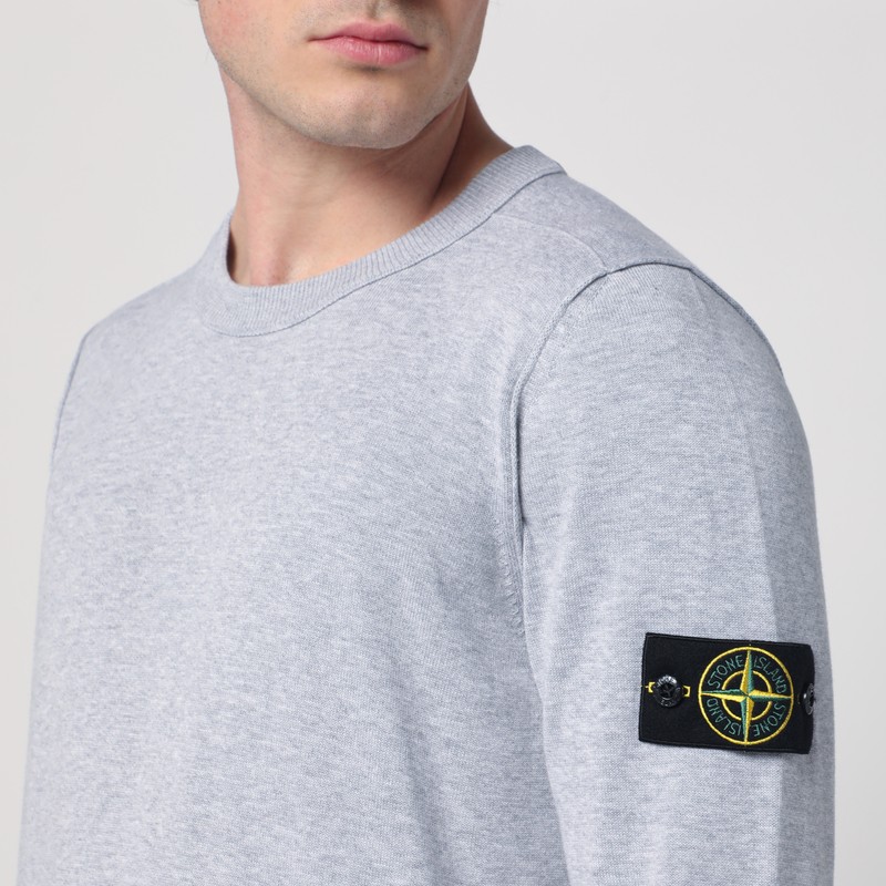 Stone Island Sweatshirt With Detachable Patch In Grey