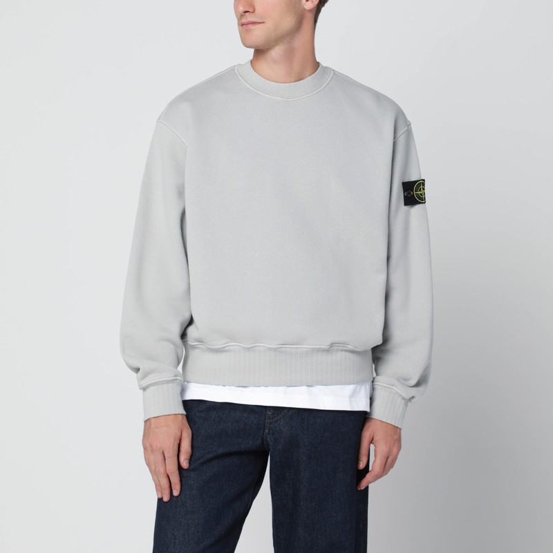 Oversized pearl grey crewneck sweatshirt