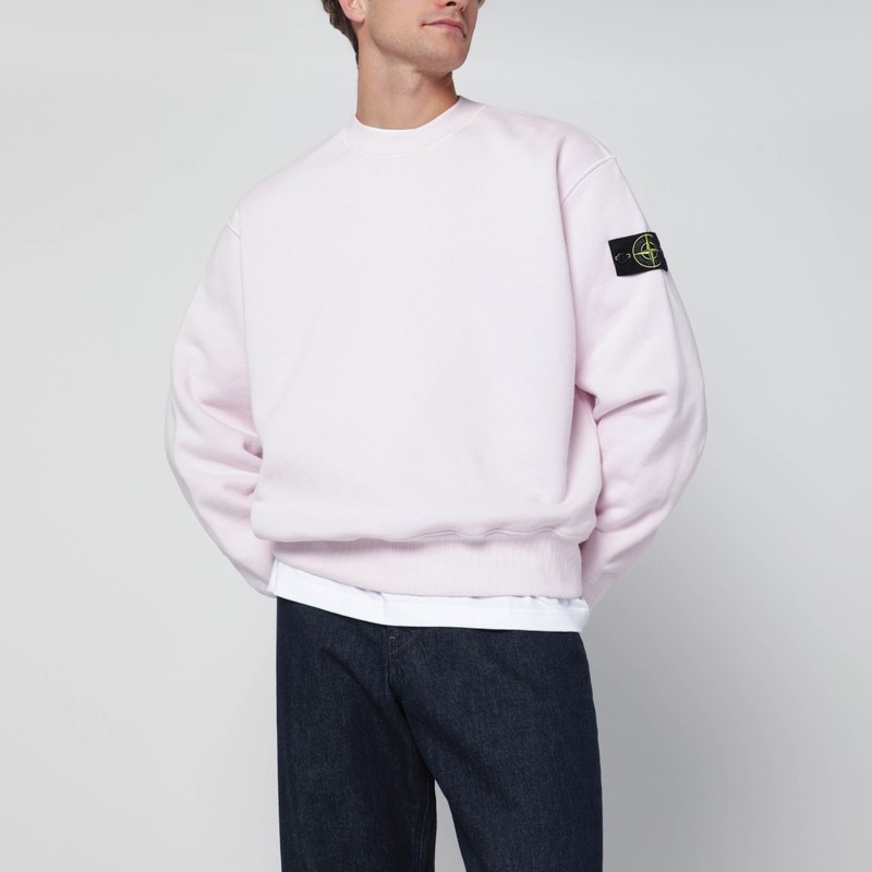 Oversized pink crewneck sweatshirt