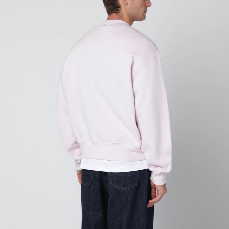 Stone Island Sweatshirt With Logo Patch In Pink