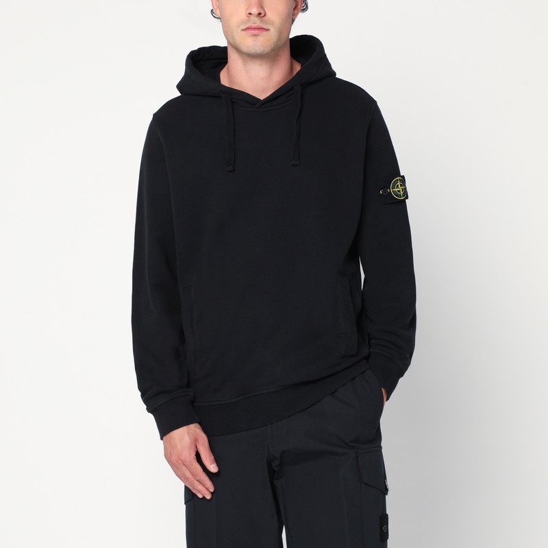 Black cotton hoodie