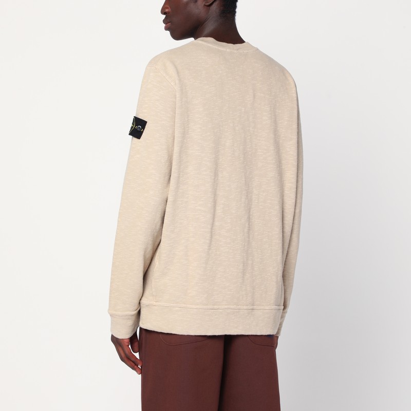 Stone Island Desert-coloured Cotton Sweatshirt In Neutral