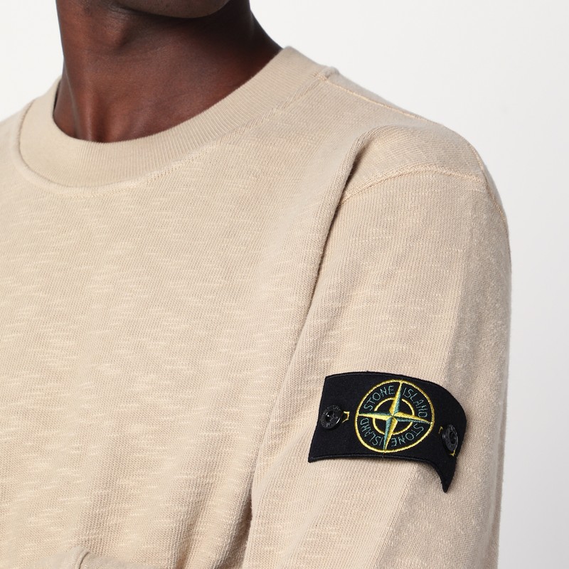Stone Island Desert-coloured Cotton Sweatshirt In Neutral