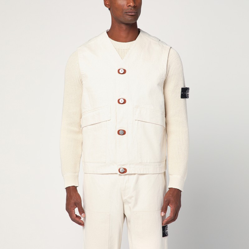 Ivory cotton vest