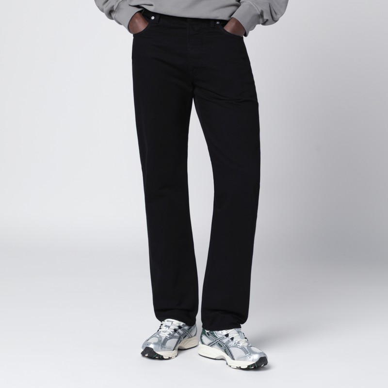 Black regular-fit jeans