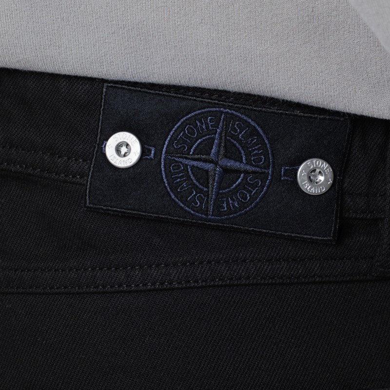 Stone Island Black Regular-fit Jeans In Black