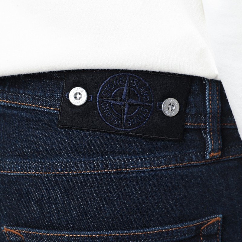 Stone Island Blue Slim-fit Jeans In Blue