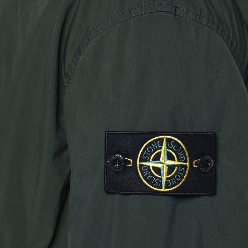 Stone Island Coach Jacket With Anti-drop And Snap Pockets In Green