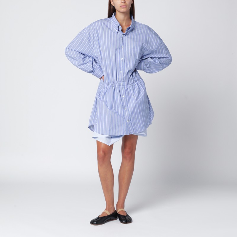 Light blue striped shirtdress