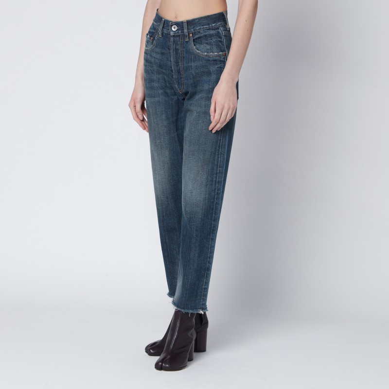 Maison Margiela Straight-leg Jeans In Faded Blue Denim In Blue