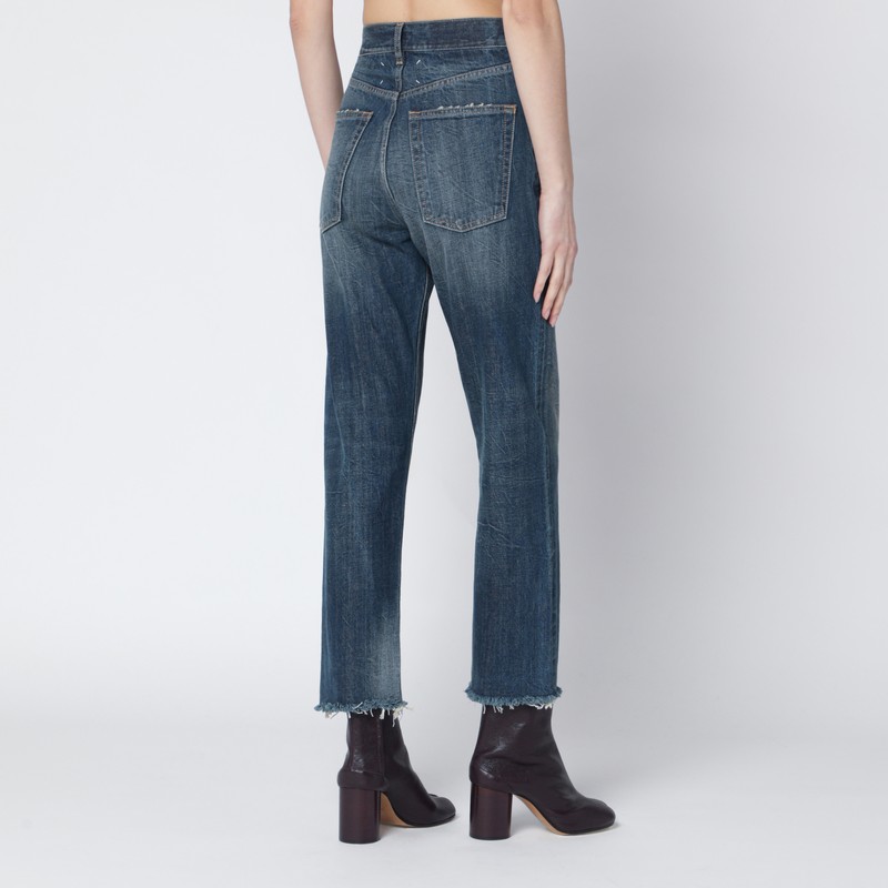 Maison Margiela Straight-leg Jeans In Faded Blue Denim In Blue