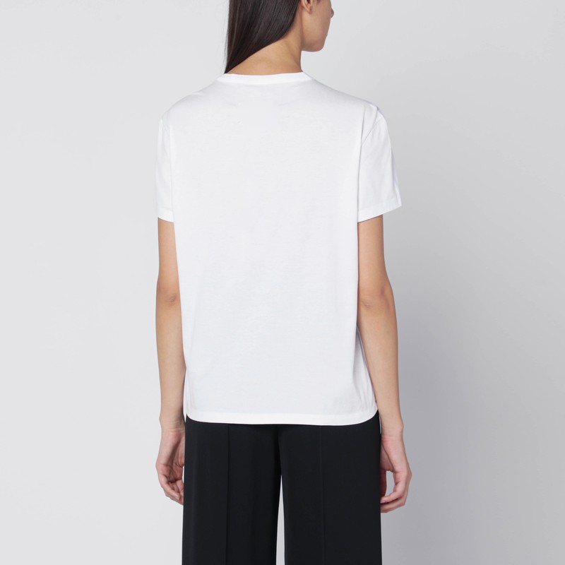 Maison Margiela White T-shirt With Distorted Logo In White