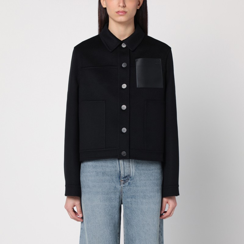 Black wool and cashmere jacket