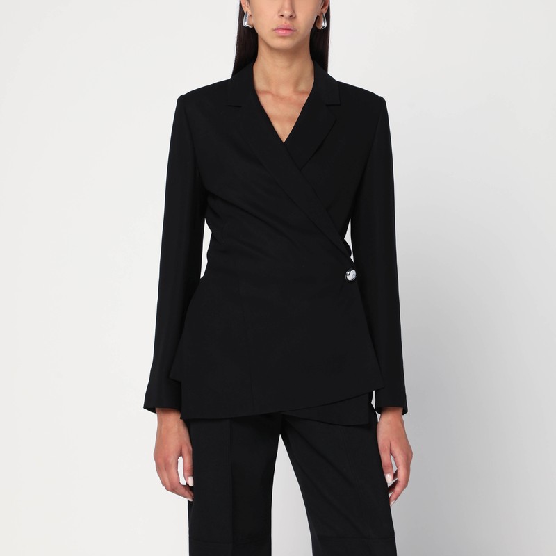 Black jacket with Anagram Pebble button