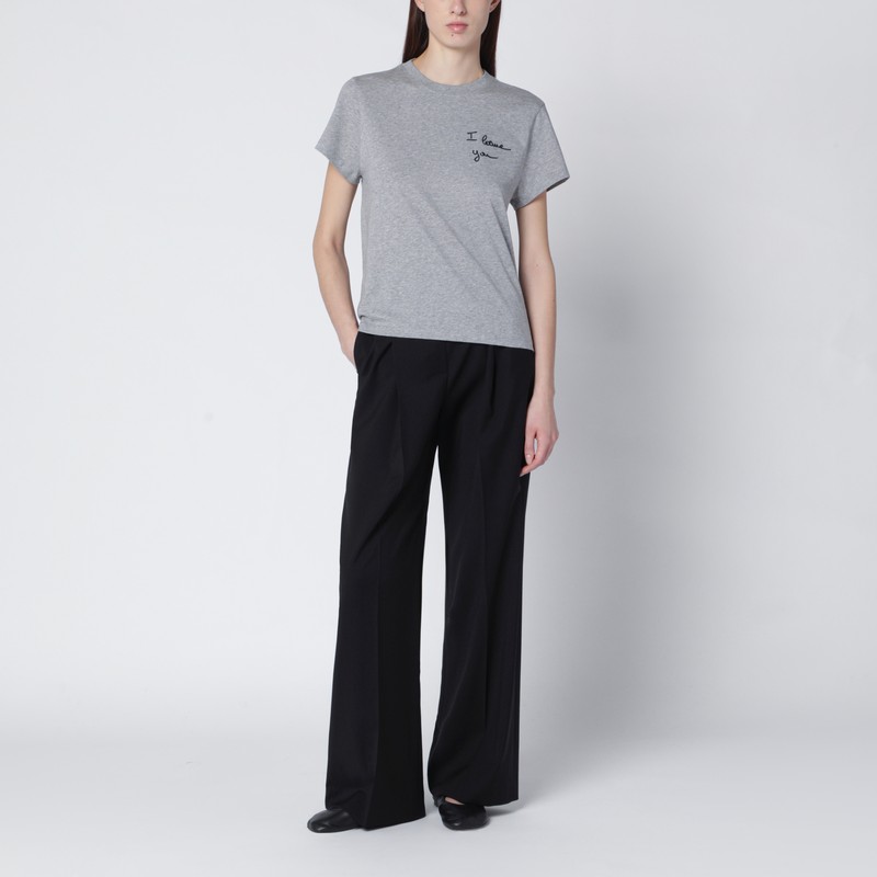 Loewe Black Wool Trousers In Black