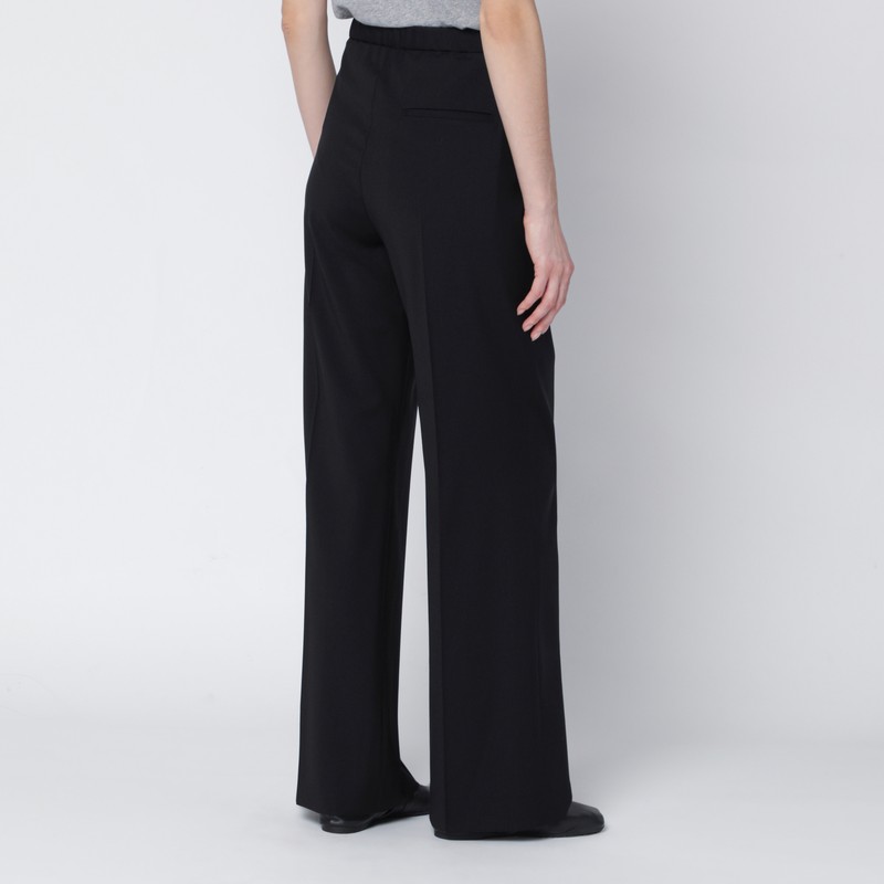 Loewe Black Wool Trousers In Black