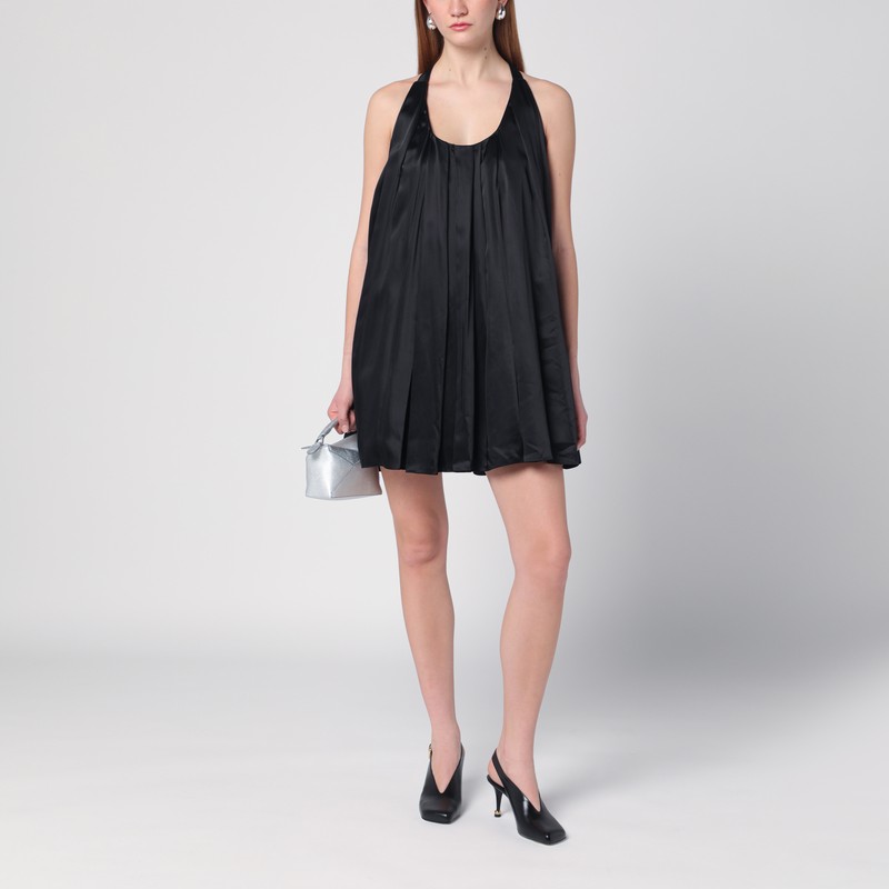 Loewe Mini Abito In Raso Nero Donna In Black