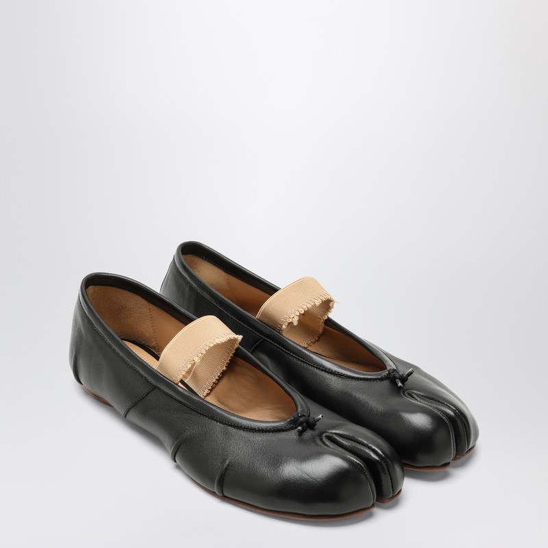 Maison Margiela Black Tabi Ballerinas In Black