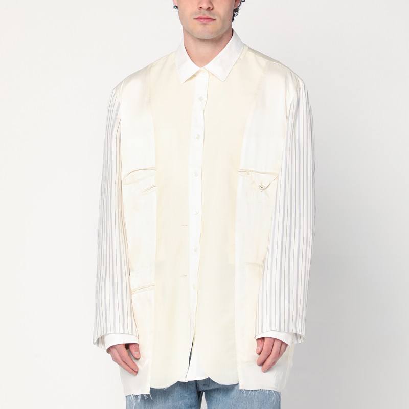 Reversible shirt Anonymity of the Lining in écru