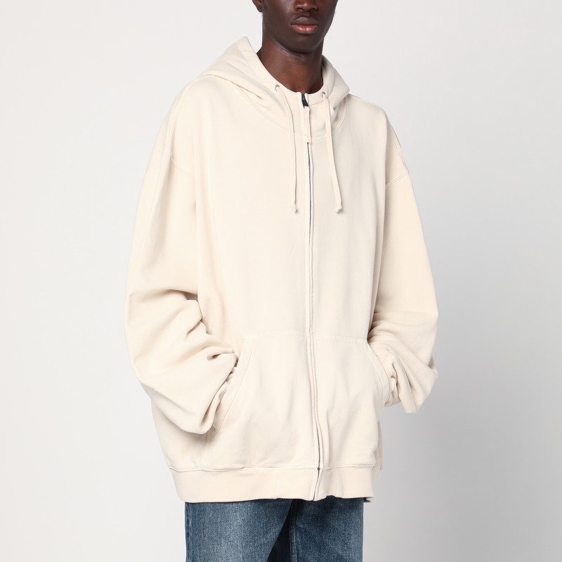 Oversized écru hoodie with Numeric logo