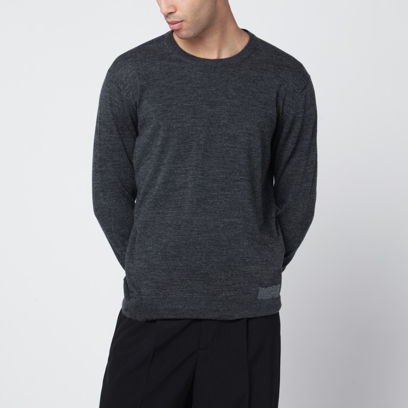 Grey wool-blend sweater